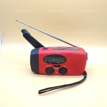 Аварийное солнечное ручное питание ed AM/FM/NOAA погодное радио, светодиодный фонарик, зарядное устройство для смартфона с кабелями
