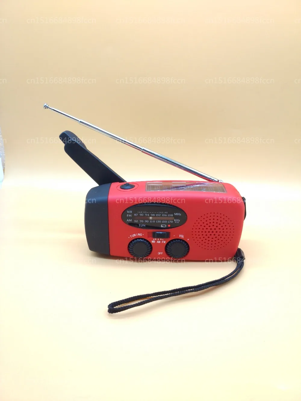 

Emergency Solar Hand Crank Self Powered AM/FM/NOAA Weather Radio, LED Flashlight, Smart Phone Charger Power Bank with Cables