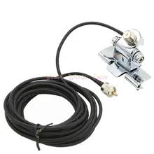 new antenna mount RB-400 for walkie talkie mobile radio PL259 SO239 connector Stainless steel Car antenna + 5M Clip mount cable