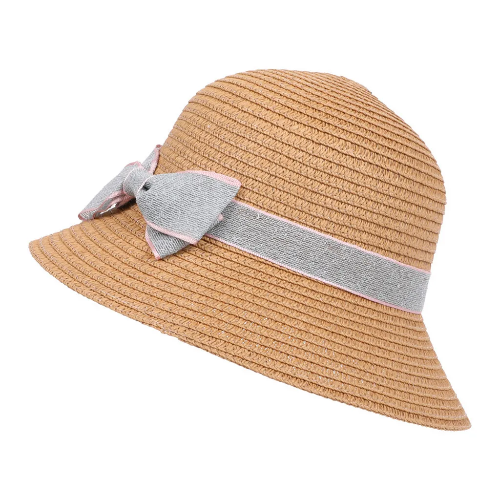 

feitong 5-8 Years Old Children Bow Travel Bohemian Hats Beach Sun Hat Basin Caps cappello donna con visiera #3
