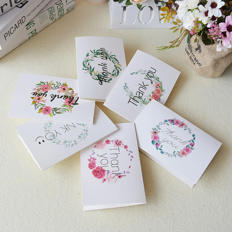  Thank You Cards with Envelope Stickers Business Custom Invitations Notes Blank inside Greeting Card