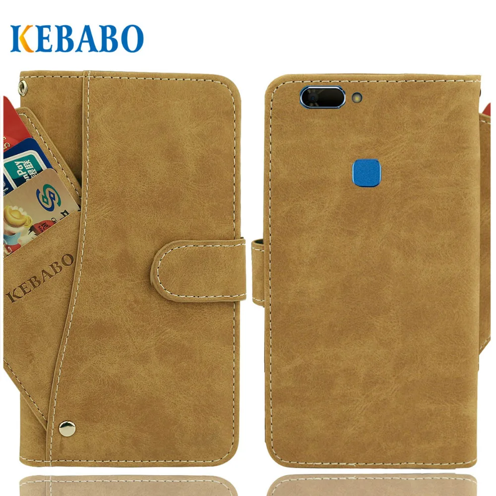 

Vintage Leather Wallet Prestigio Grace B7 LTE 7572 Duo Case 5.7" Luxury 3 Front Card Slots Cover Magnet Stand Phone Bags