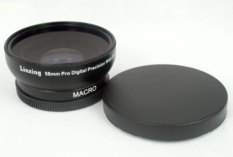 BON CREATION объектив 58 мм 0.45x Широкоугольный объектив с макроконверсионным объективом 58 0,45 черный для Canon sony Nikon