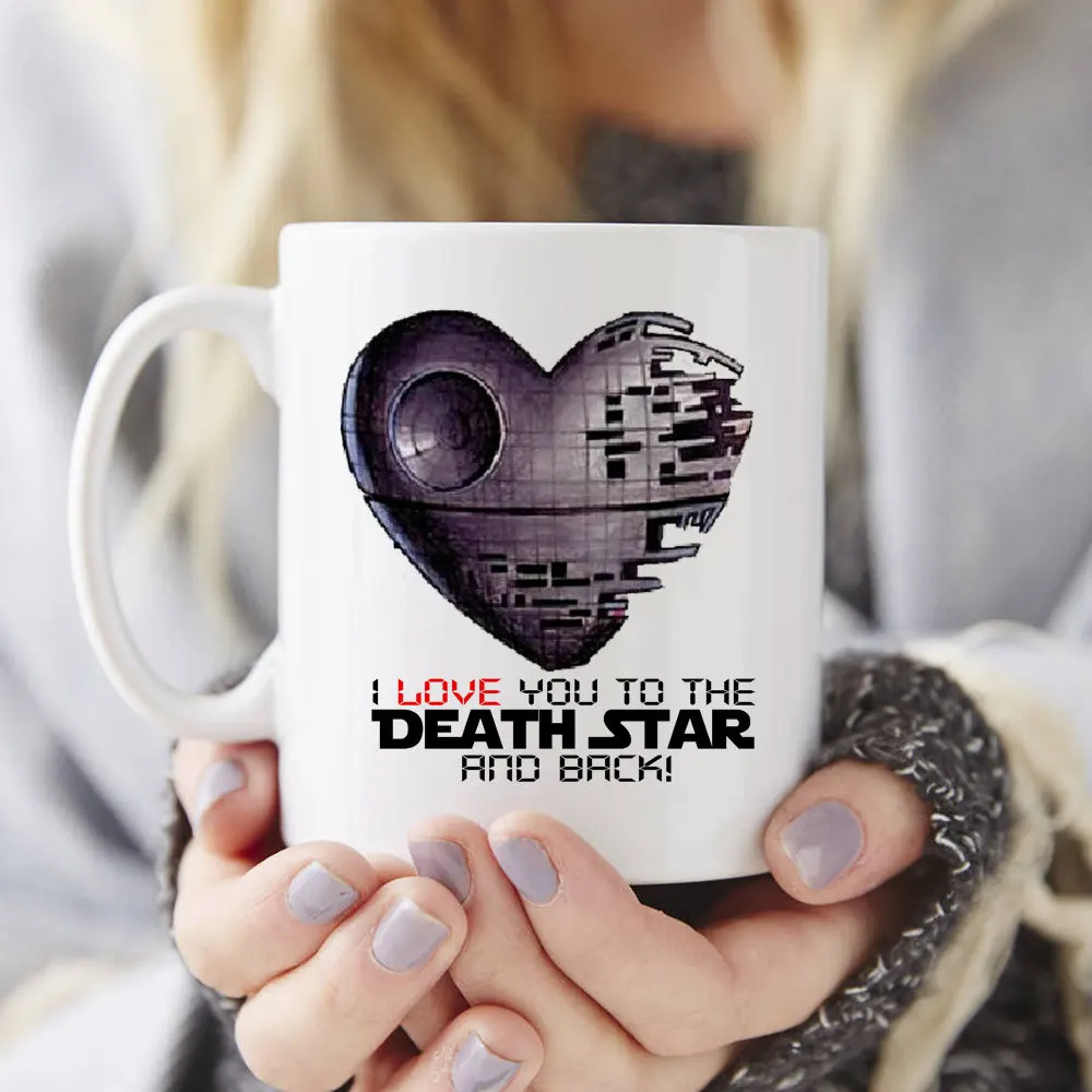 I love you to the Death Star and back star wars mugs Tea art milk wine
