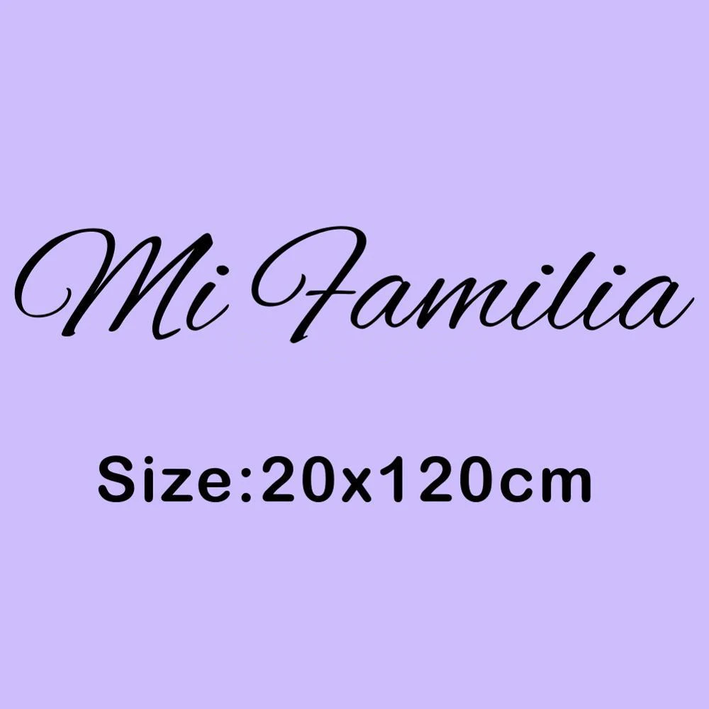 Spanish Art Words Quote Wall Sticker Family Quotes Wall Decal Bedroom