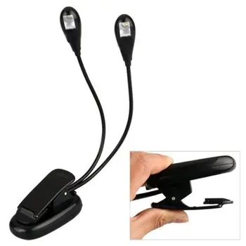 

Super 2 Dual Arm White LED Music Stand Light Lamp New
