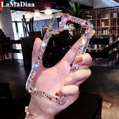 Luxury The New Capa Bling Diamond Rhinestone Crystal Clear Phone Case For Samsung S21 S20 S8 S9 S10 Plus Note20 10 9 8 5 Coque | Мобильные