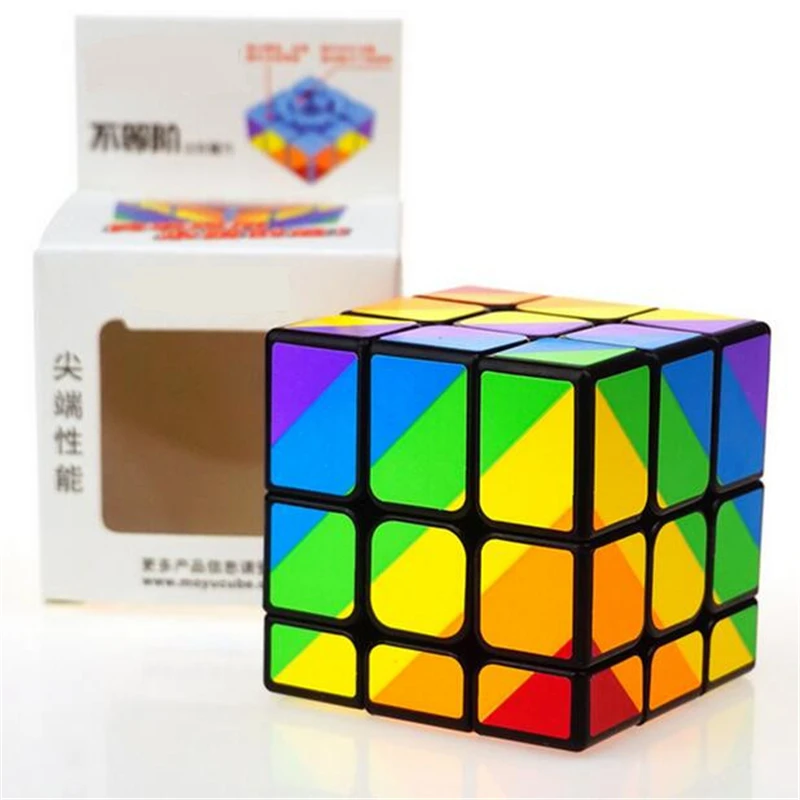 Branw Новый YongJun Красочный 3x3x3 волшебный куб 57 мм Радуга нестандартный рисунок