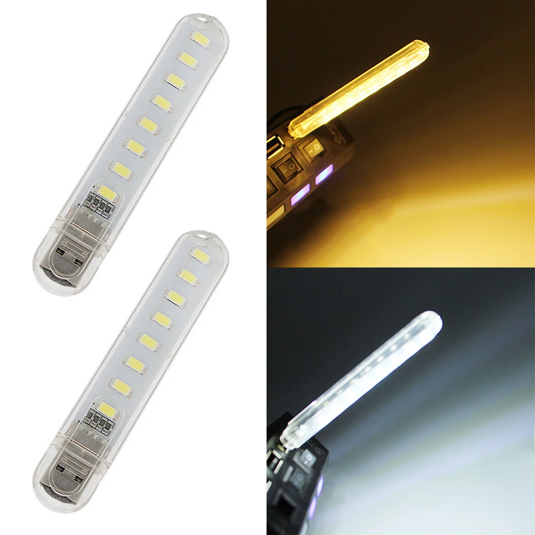 

Mini 3LED 8LED 12LED USB 5V LED Night light Desk Book Reading Lamp Camping Bulb Children's Gifts For Mobile Charger Laptops