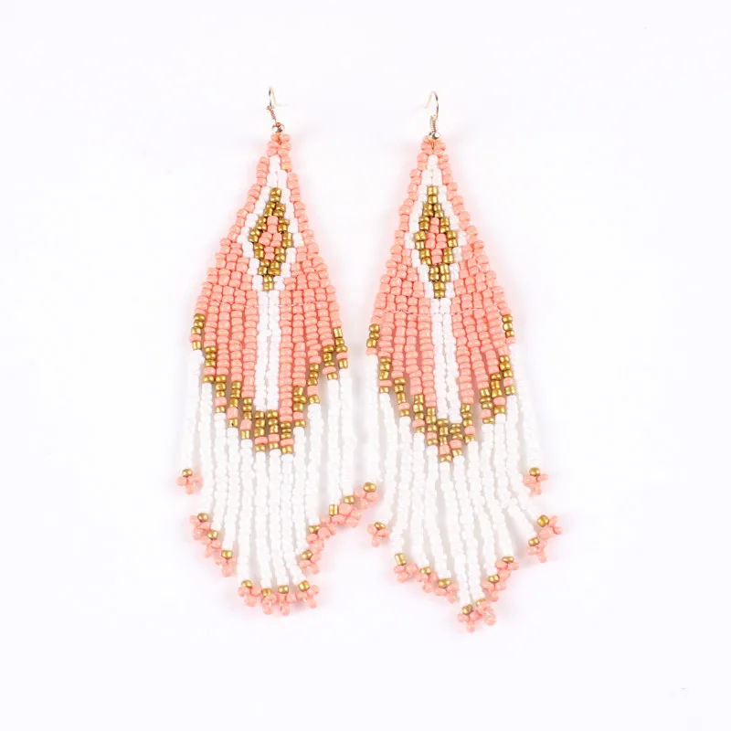 4 цвета модные богемные Висячие серьги для Для женщин Африканский Бусины