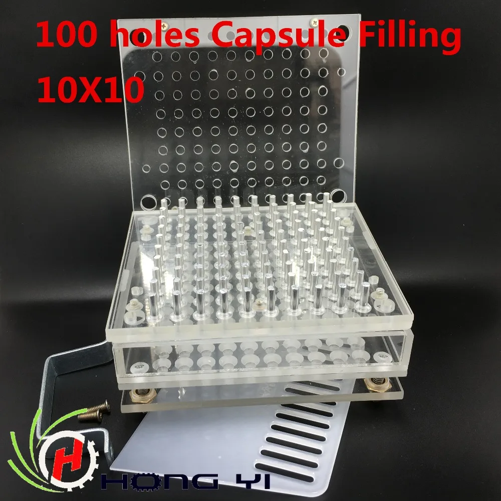 New capsule filling machine,100 cavity manual capsule filler with tamping tool, can be customized for 00# 0# 1# 2# 3# 4# 5# size