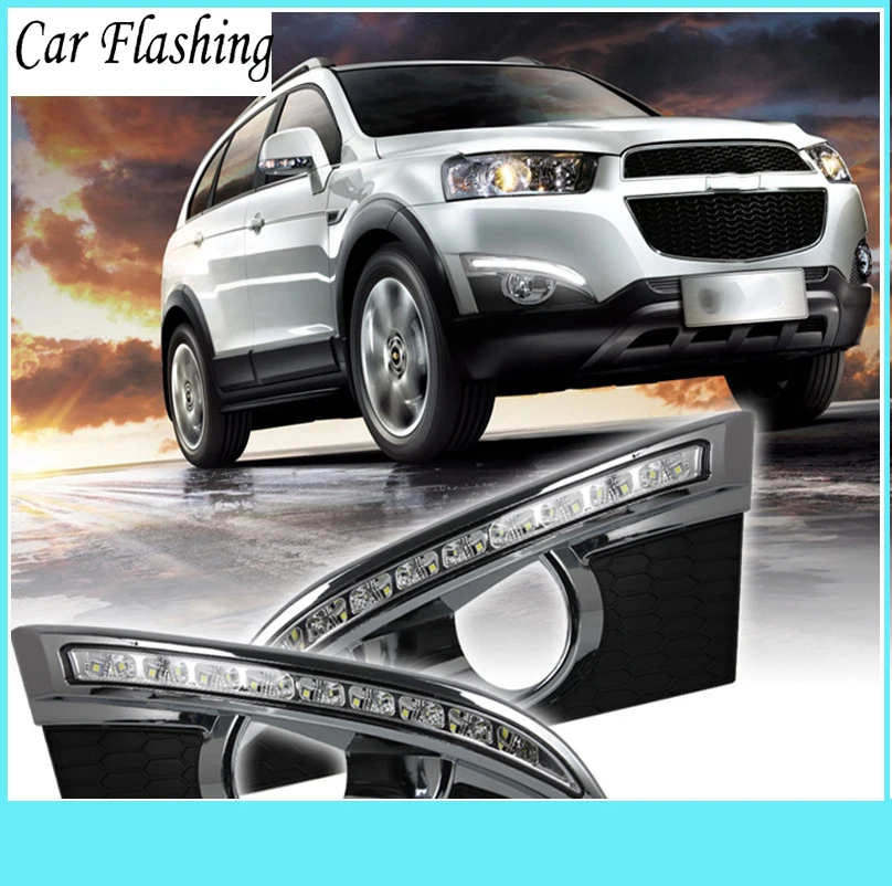 Car Flashing 1Set for Chevrolet Captiva 2011 2012 2013 DRL Led Daytime