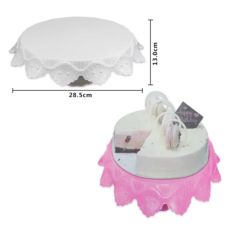 

(2pcs/lot)2017 Free Shipping New FDA High Quality Cake Decorating Turntable(11.2''x5.1'' )Stand for Wedding Decoration