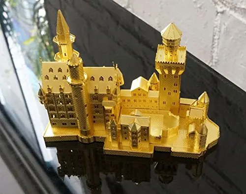 Piececool 3D металлическая головоломка " Лебедь Замок Нойшванштайн" золото и серебро 3D DIY известные наборы для моделирования для больших детей Подарки