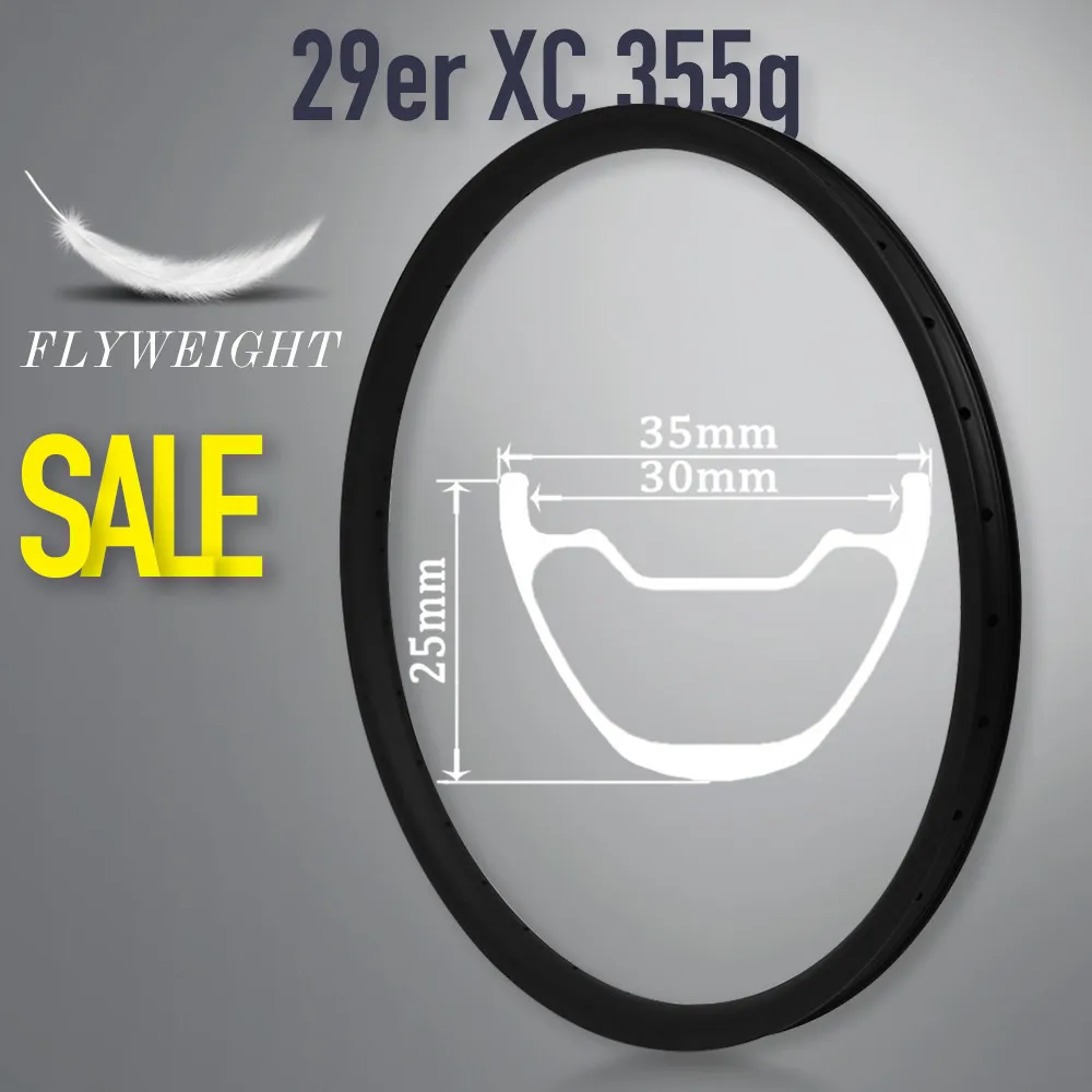 Колеса ELITEWHEELS 355g только 29er обод для горного велосипеда Япония Toray T800 карбоновое