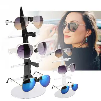

5 Pairs Plastic Eyeglasses Shelf Sun Glasses Display Stand Rack Storage