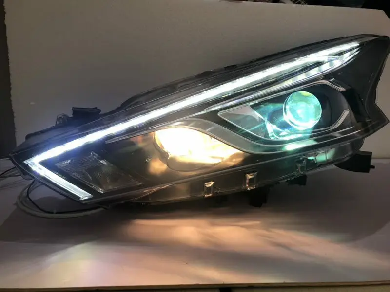 Динамический видео для 2 шт. Nissan Lannia головной светильник sentra bluebird sylphy hid xenon головной светильник с светодиодный DRL желтый Поворотный Светильник
