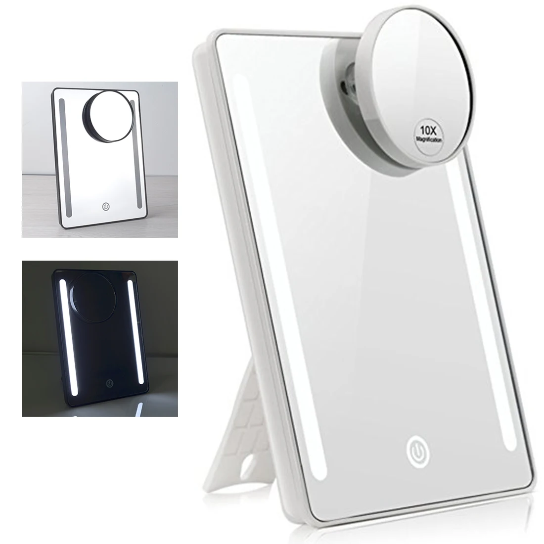

New Designed Touch Screen 20 LED lights Adjustable Desktop Make-up Mirror 10x Suction Cup Magnifier Desk Lamp Cosmetic Tools