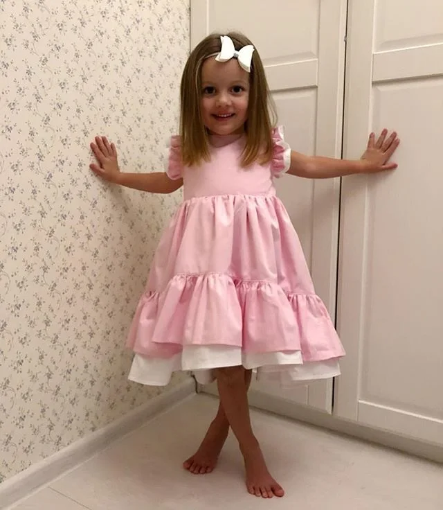

2019 Summer Kids Baby Girls Princess Party Pageant Gown Tutu Ruffles A-Line Dress Sundress Clothes