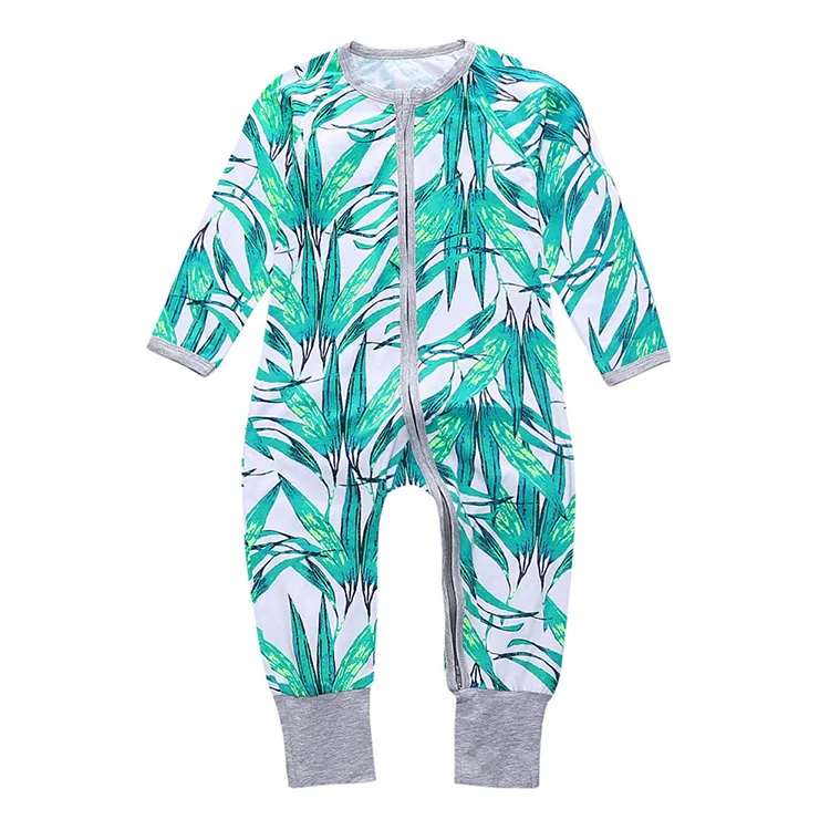 Hooyi молния Мода Одежда для новорожденных Baby One-Piece Ползунки рубашка Пижама для мальчиков комбинезон хлопок Мягкий комбинезон для девочек пижамы - Цвет: 1