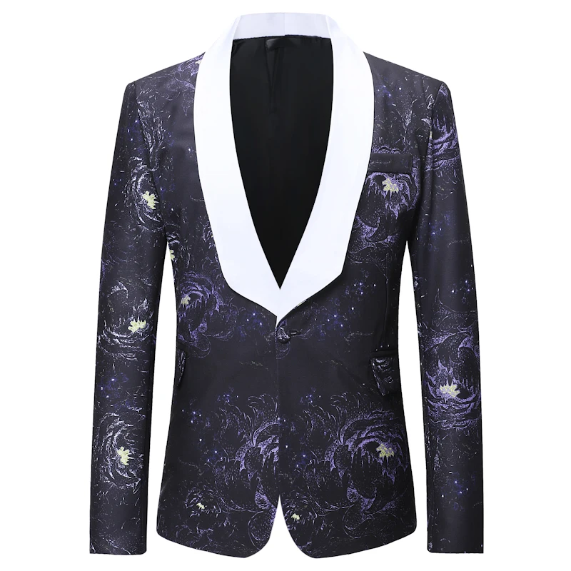 2018 new new men's dress wedding clothing small jacquard one button casual business host dinner party suit holiday gift 2018 new new men's dress wedding clothing small jacquard one button casual business host dinner party suit holiday gift