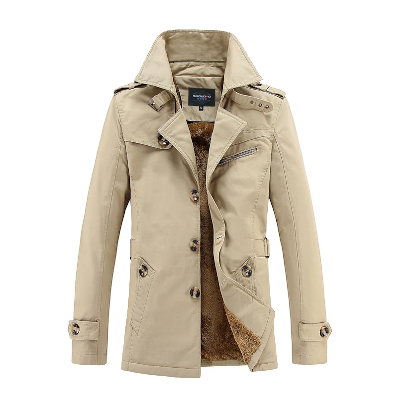 Новые толстые теплые длинные зимние куртки мужские флисовые шерстяные и смешанные брендовые теплые зимние удлиненный мужской плащ пальто плюс размер 3XL 4XL 5X N-5