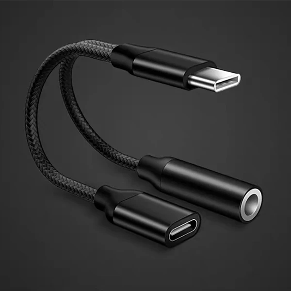 ACCEZZ usb type-C адаптер 3,5 мм разъем для наушников типа C зарядка прослушивание вызова для huawei P20 30 Xiaomi Mi 6 8 9 AUX аудио кабель - Цвет: Black