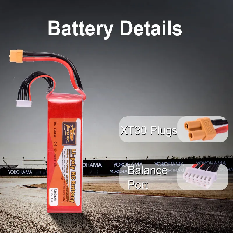 ZOP POWER 22.2V 65C 3300mAh 6S Lipo Battery XT60 Plug Rechargeable for RC Racing Drone Quadcopter Helicopter Car Boat ZOP POWER 22.2V 65C 3300mAh 6S Lipo Battery XT60 Plug Rechargeable for RC Racing Drone Quadcopter Helicopter Car Boat