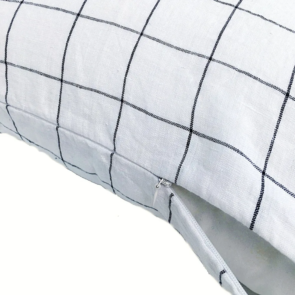 100% French hand zipper Terse Linen Cushion Cover Square Pillowcase multicolor
