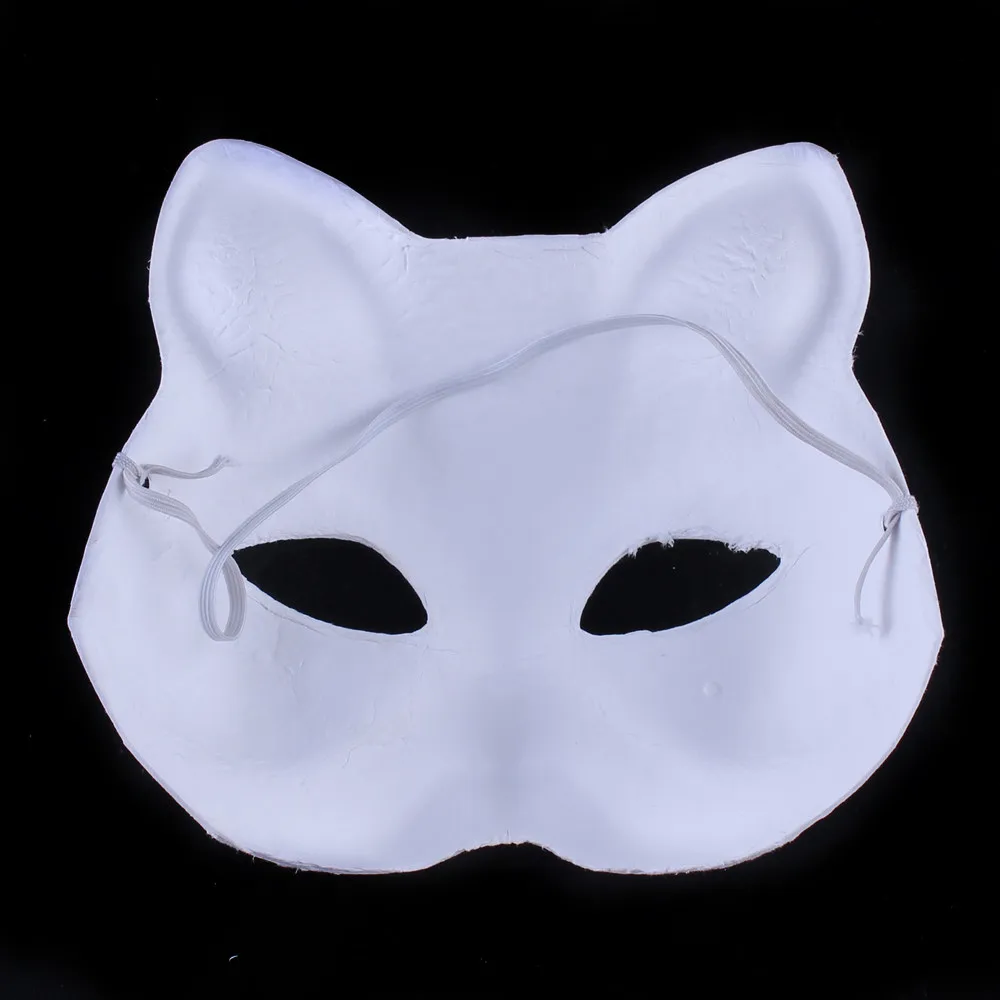 Кисточка Сделай Сам пустая бумажная целлюлоза Вечерние Маски для женщин Простые Белые экологические Изобразительные художественные программы маскарадные маски на пол-лица