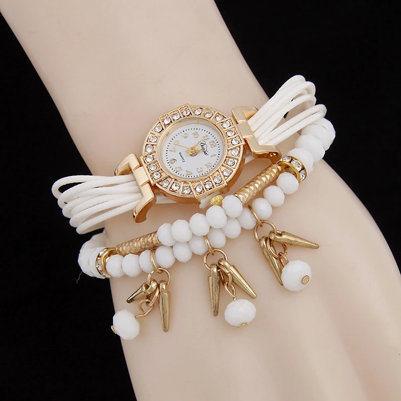 2016 nueva chica joyería de mano moda acrílico cadena remache colgante accesorios mujer relojes ClockZB109|hand jewelry|bracelet accessoriespendant bracelet - AliExpress