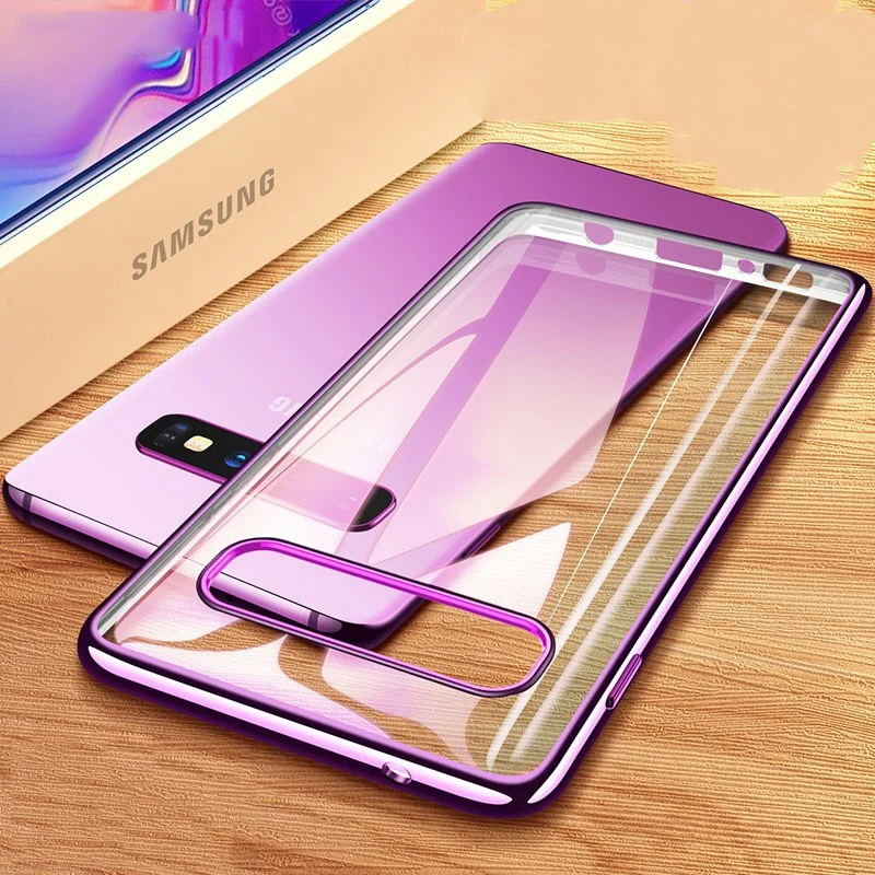 

For Samsung Galaxy S10 Plus Case 3D Laser Plating Luxury TPU Soft Clear Cover For Samsung Galaxy S10e Bright Crystal Phone Cases