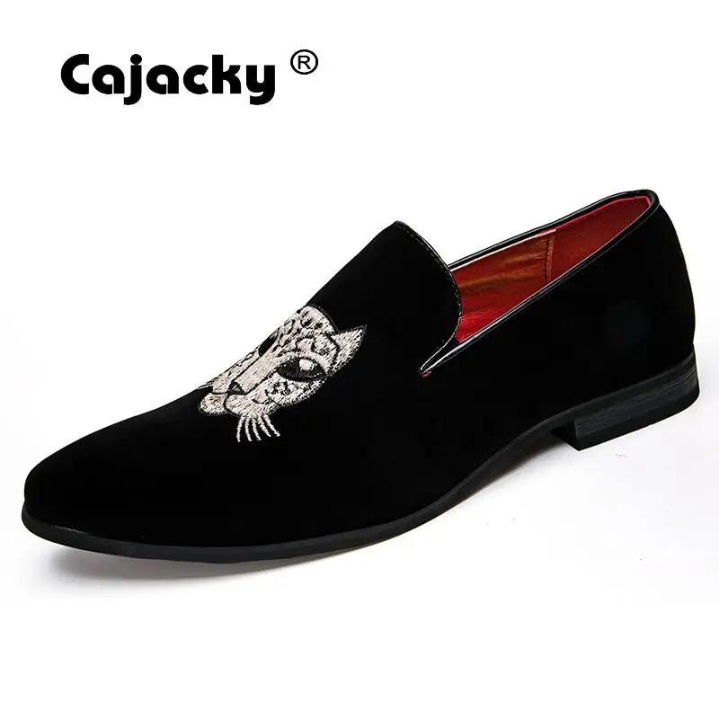 

Cajacky Gentlemen Loafers New Men Dress Shoes Suede Pu Smoking Shoes Hombre Mocasines Male Slip On Casual Shoes Black Loafers