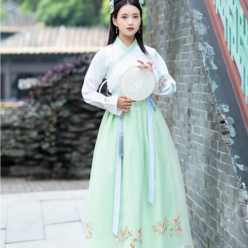 Hanfu китайские танцевальные костюмы Весенний костюм ханьфу Древний китайский костюм hanfu Женская традиционная китайская одежда для женщин