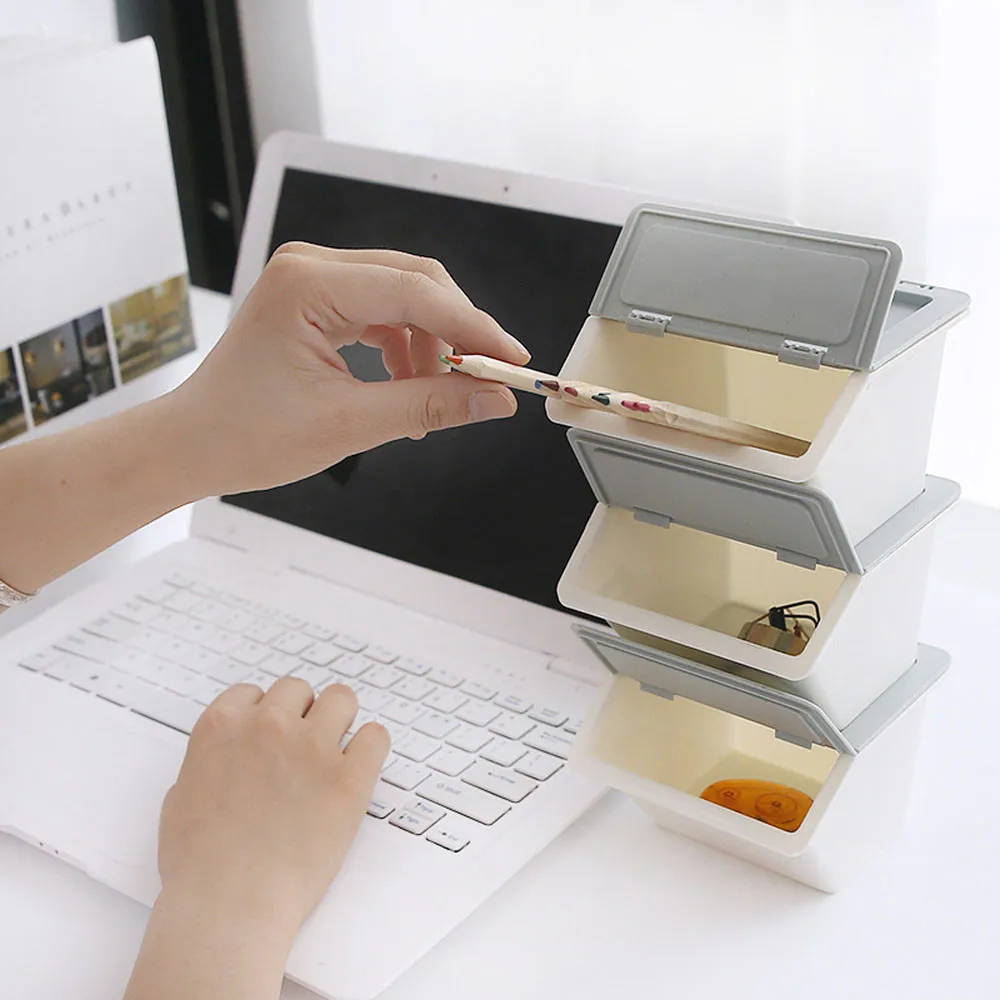 

1pcs Multi-functional Desktop Storage Boxes Plastic Cosmetic Storage Box Drawer High Quality Housekeeping Container Organizers