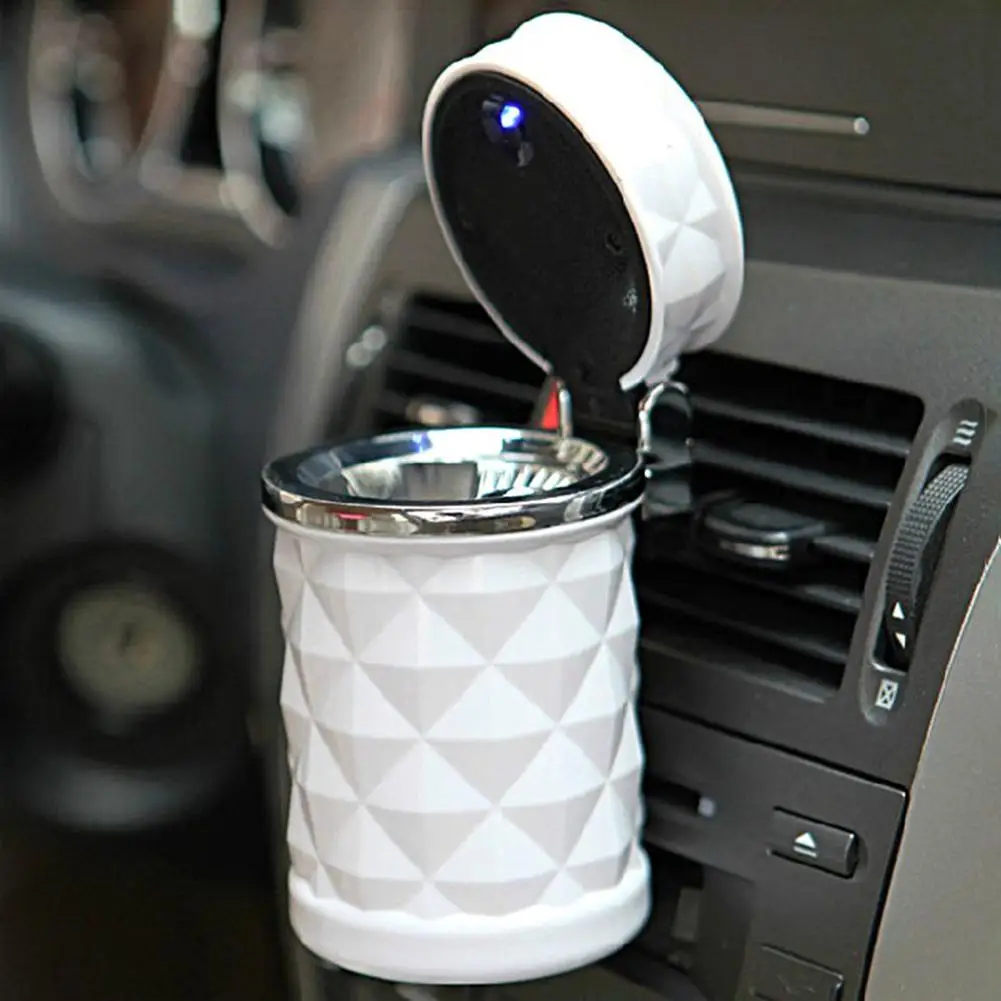 

Portable Car LED Cup Travel Ashtray Ash Holder Container Cigarette Smoke Remover