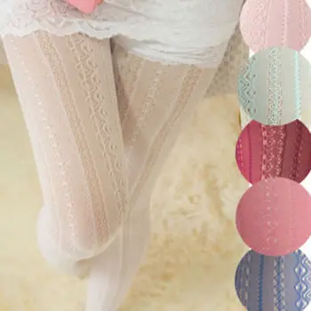 

Women Girl Lady's Lace Thigh High Over Knee Socks Long Cotton Warm Velvet Stocking Hosiery Nightclub