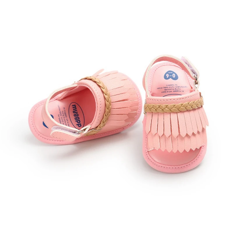 2 стиля; летняя повседневная обувь с кисточками; сандалии принцессы с бахромой; однотонная обувь ярких цветов; одежда для малышей 0-18 месяцев