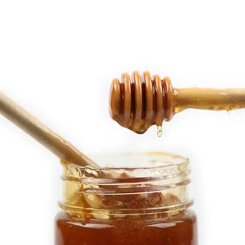 5 шт. деревянная ложка для меда мешалка медовые палочки для размешивания сервер Длинная Деревянная Мини пчелиная ложка для меда мешалка Muddler