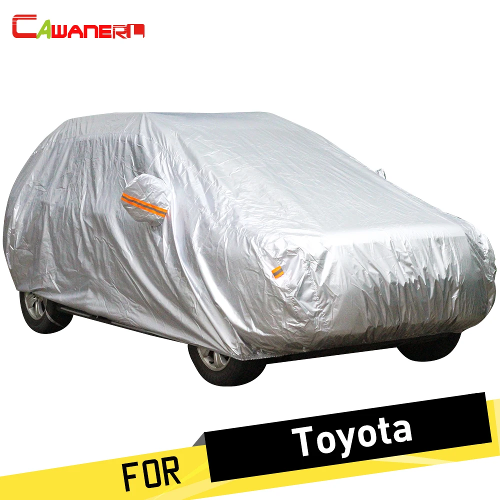 Cawanerl Car Cover Anti UV Rain Sun Snow Protector Cover Dust Proof For