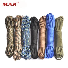 25/50/100ft Paracord 550 парашютный шнур веревка страховочный трос для наружного Кемпинг Альпинизм