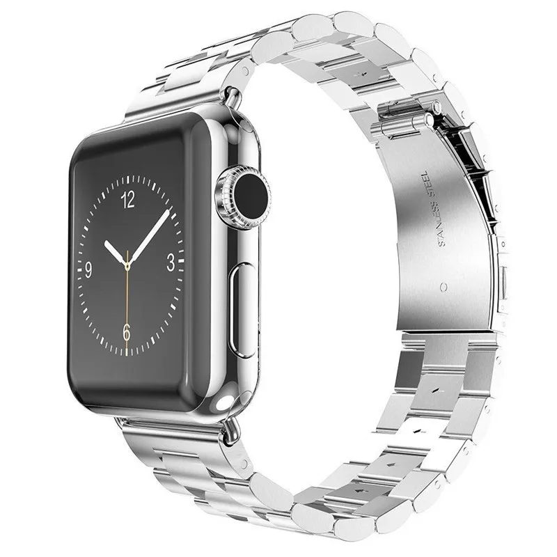 

Fashion Stainless Steel strap For Apple Watch band series 4 44mm/40mm iWatch 3 2 1 42mm/38mm Metal wristband link Bracelet belt