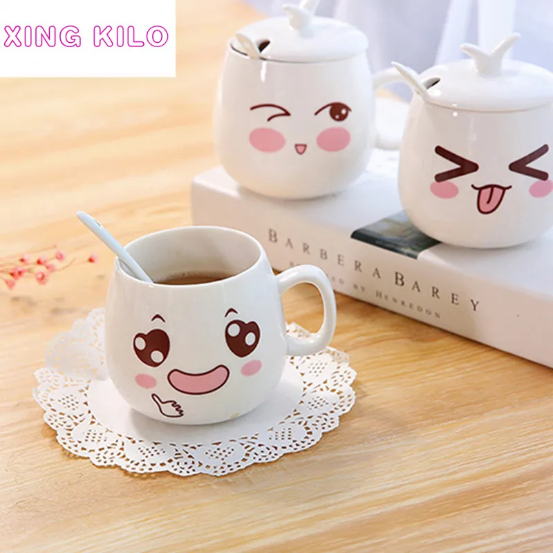 XING KILO Creative ceramic expression cup cartoon cute mug coffee cup porcelain teacup XING KILO Creative ceramic expression cup cartoon cute mug coffee cup porcelain teacup