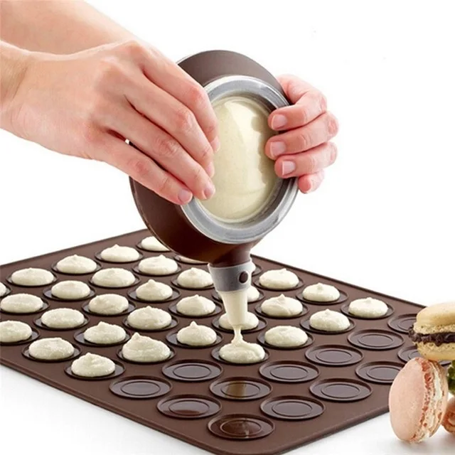 

30-48 Cavity Oven Macaron Silicone Baking Mat with Muffin Mold Non-Stick Dessert Sheet Baking Cake Macaroon Pastry Pad Tool