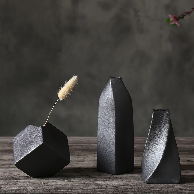 

Retro Simple Creative Desktop Small Ceramic Coarse Pottery Vase Hydroponic Room Decoration Home Furnishing