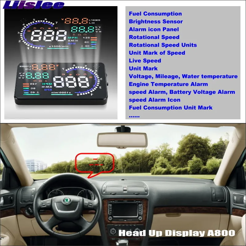 Liislee For Skoda Octavia Tour Laura - Car HUD Head Up Display - Safe Driving Screen Projector Refkecting Windshield