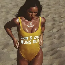 Suns Out булочки желтый сексуальный Совок женский купальник цельный Купальники без спинки для женщин Монокини Купальный костюм боди