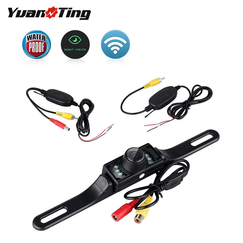 

YuanTing 2.4GHz Wireless Kit Car Rear View Camera IR Night Vision Reversing Parking Waterproof 170 Degree For Monitor Radio