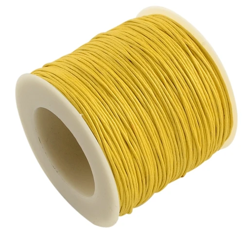 1 мм 84 м/рулон Waxed Cord Jewelry findings "сделай сам" для изготовления ткани браслет Цепочки и ожерелья плетеная нить бисером фурнитура для аксессуаров Материал - Цвет: Gold