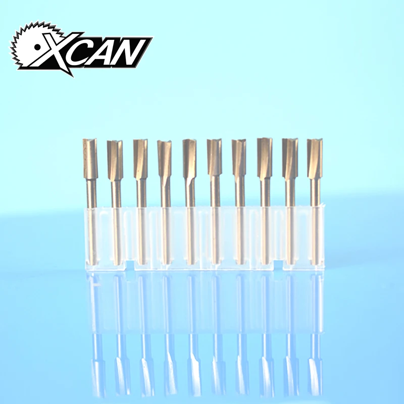 XCAN 10pcs 3mm shank wood trimming knife wood trimmer cutter Fits